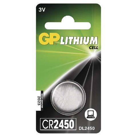 Lithiová knoflíková baterie GP CR2450, blistr