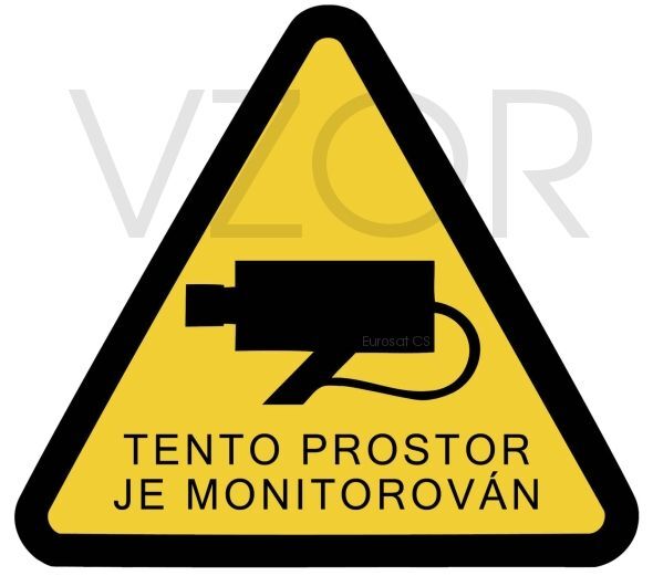 Samolepka - tento prostor je monitorován