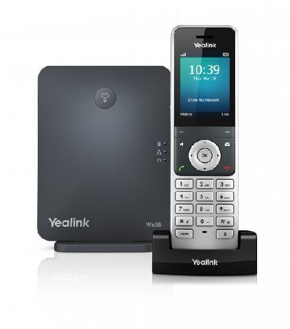 Yealink W60P, IP DECT báze+ručka, PoE, 2,4&quot; bar.disp., až 8 ruček