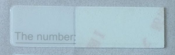 Náhradní jmenovka/štítek pro 2/4-tlač. videotelefony Hikvision DS-KV8202-IM, DS-KV8402-IM