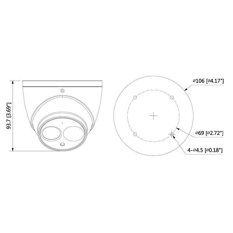 IPC-HDW4431EMP-ASE-0280B-S2 4MP IP dome kamera