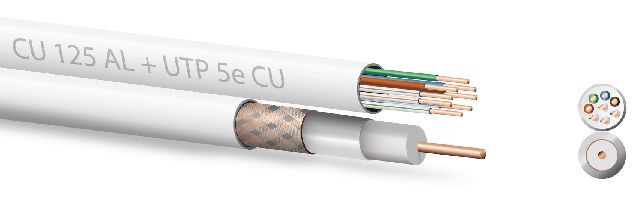 KABZCK1122 Kombi Koaxiální kabel CU125AL + UTP5e CU