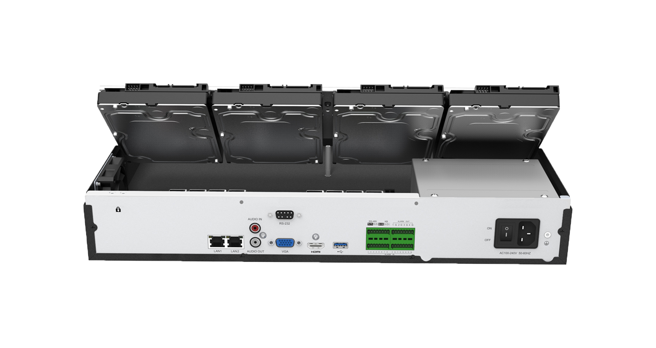 MS-N7032-G UHD 8MP(4K), 32 kanál NVR Pro, bez PoE, ALARM