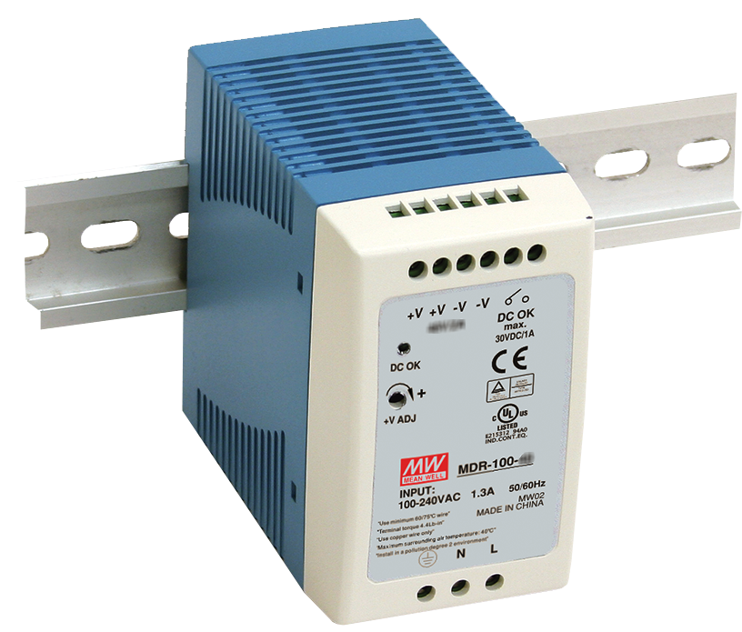  MDR-100-12 12V/90W/7,5A  napájecí zdroj DIN