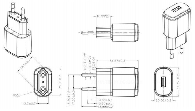SYS-CLW-0505-USB 5VDC, 1A USB port
