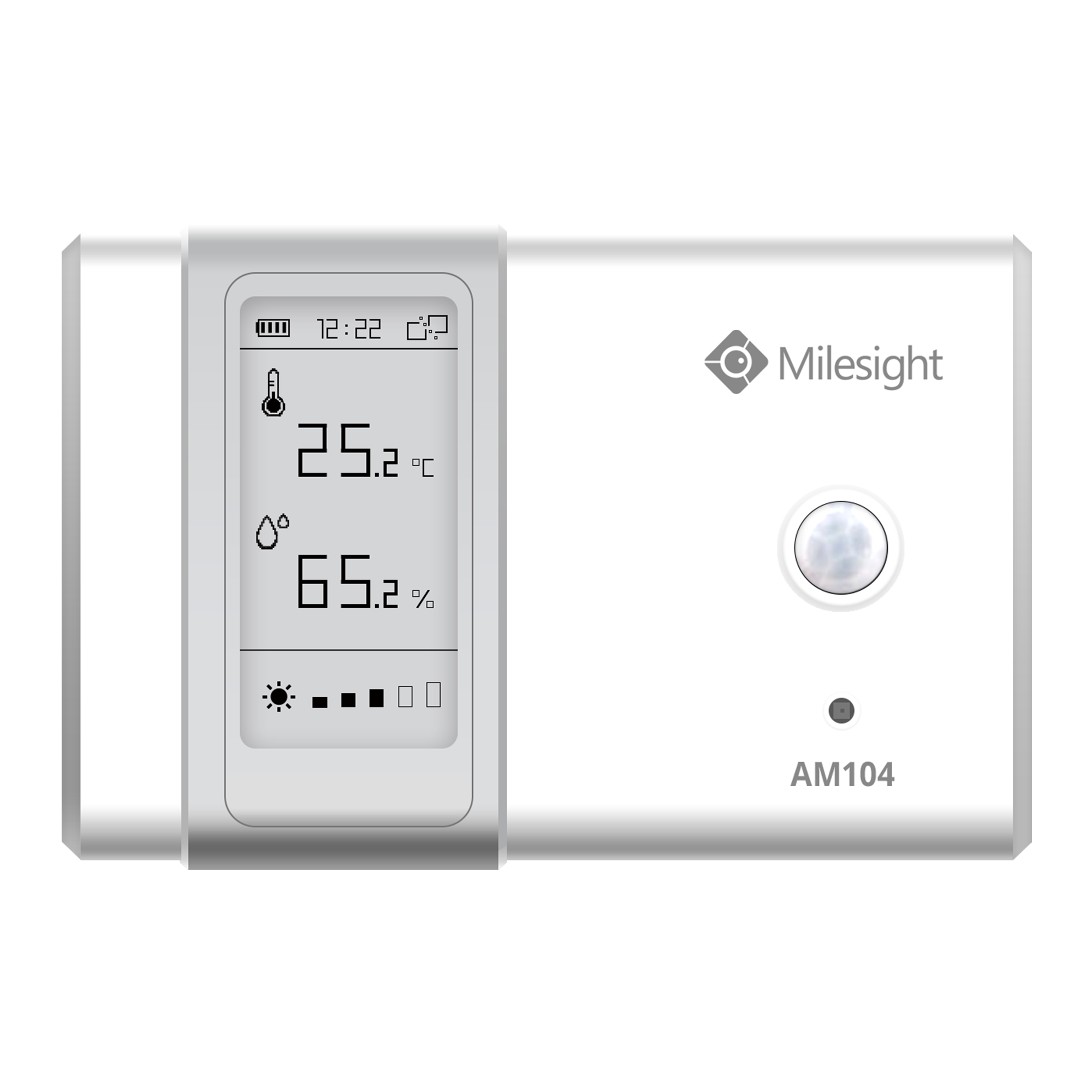 AM104-868M Senzor teploty, vlhkosti, pohybu, osvětlení, E-ink displej, NFC, IP30