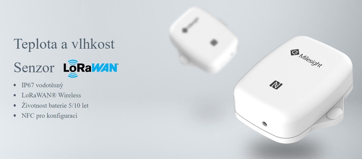 EM300-SLD -868M Senzor úniku vody, teploty, vlhkosti,  4000 mAh Li-SOCL2, NFC, IP67, kabel 1.5m