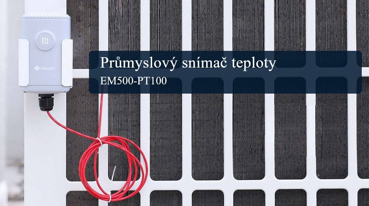 EM500-PT100-868M PN:T500 Snímač teploty -50°C ~ 500°C, 19000 mAh Li-SOCL2, NFC, IP66, kabel 1.5m