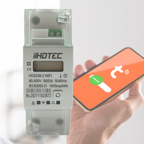 HDS238-2 WiFi Tuya 1F el. meter, 65A, LCD