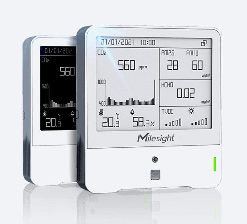 AM319-868M Senzor kvality ovzduší, CO2, teploty, vlhkosti, NFC, IP30