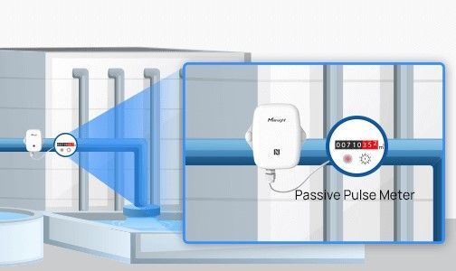 EM300-DI-868M Senzor pulsů ze senzorů, 4000 mAh Li-SOCL2, NFC, IP67, kabel 1m