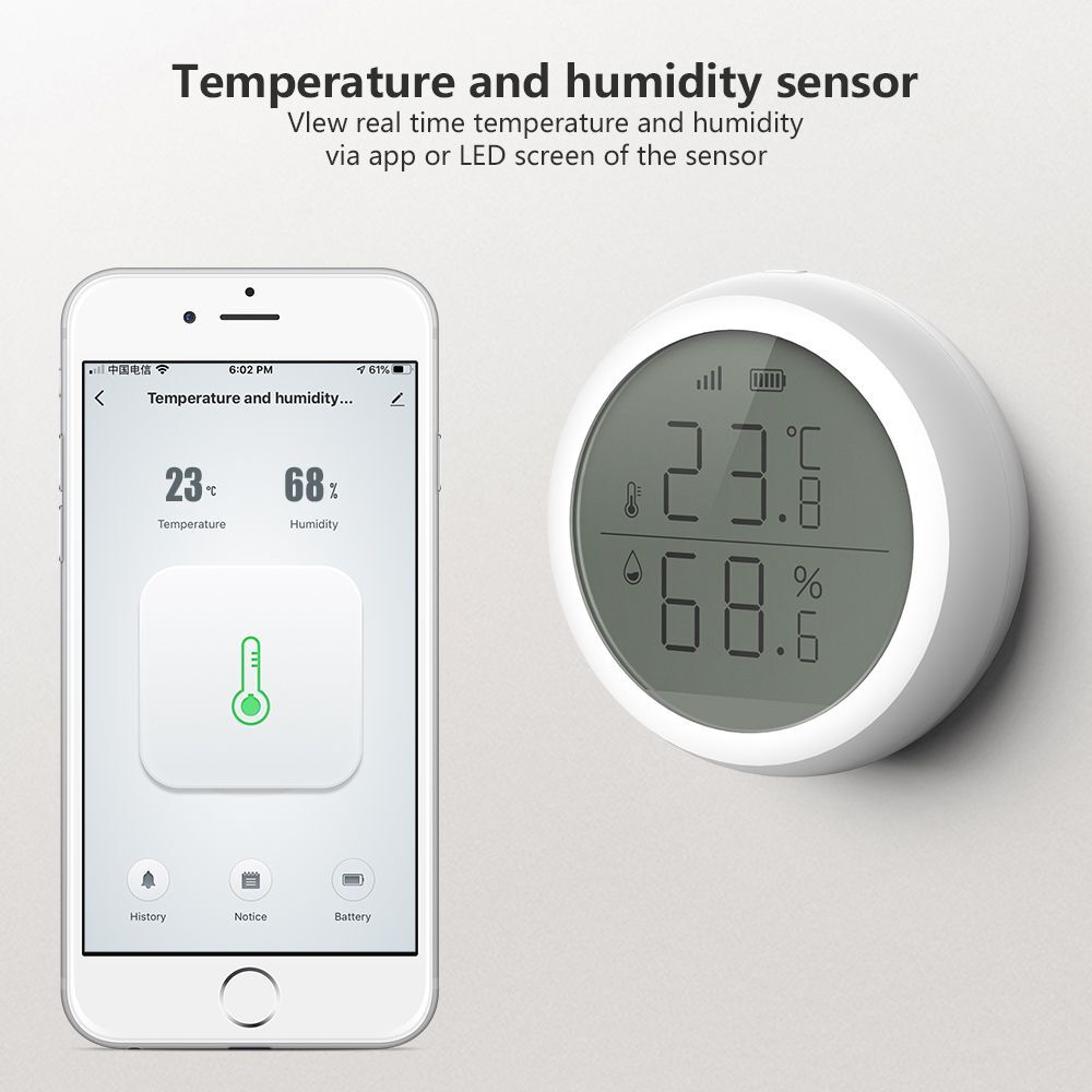 HDY255TH ZigBee Sensor Teploty a Vlhkosti s Displejem