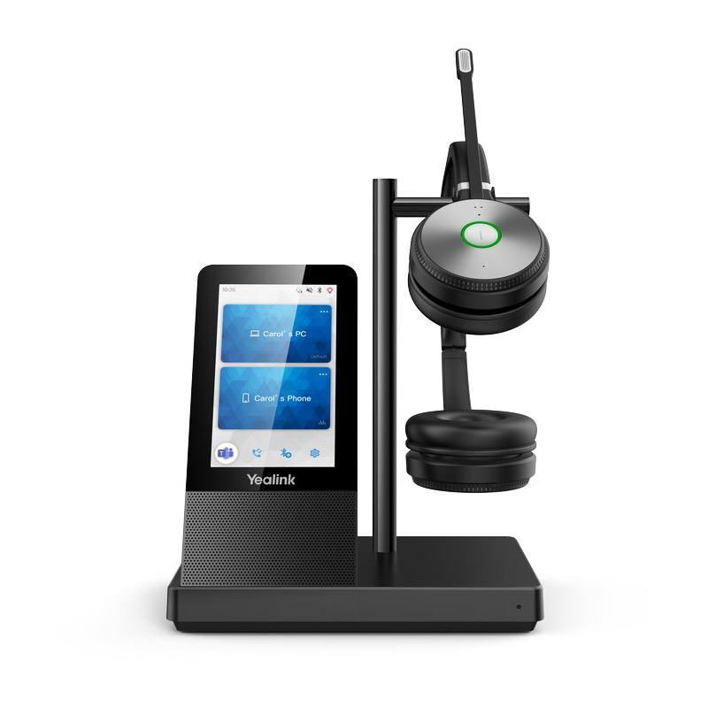 Yealink WH66 Dual DECT základna s dotykovým LCD a s náhlavní soupravou na obě uši