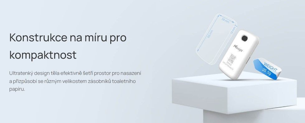 WS201-868M Senzor vzdálenosti 13-55cm, CR2450 bat, NFC, IP30