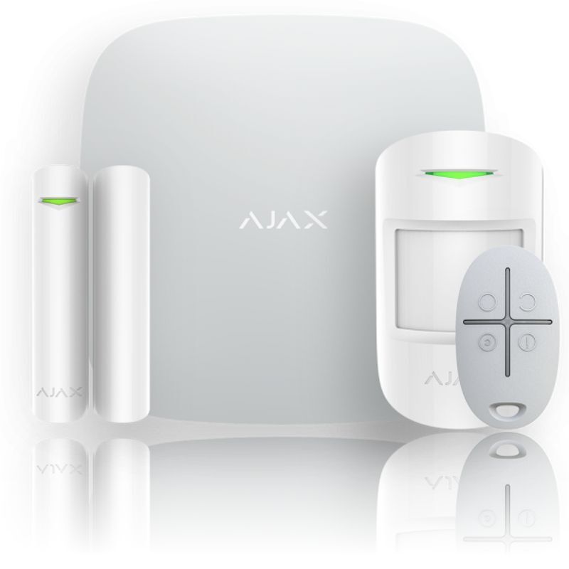 Rozšířený SET Ajax StarterKit white + Ajax HomeSiren white