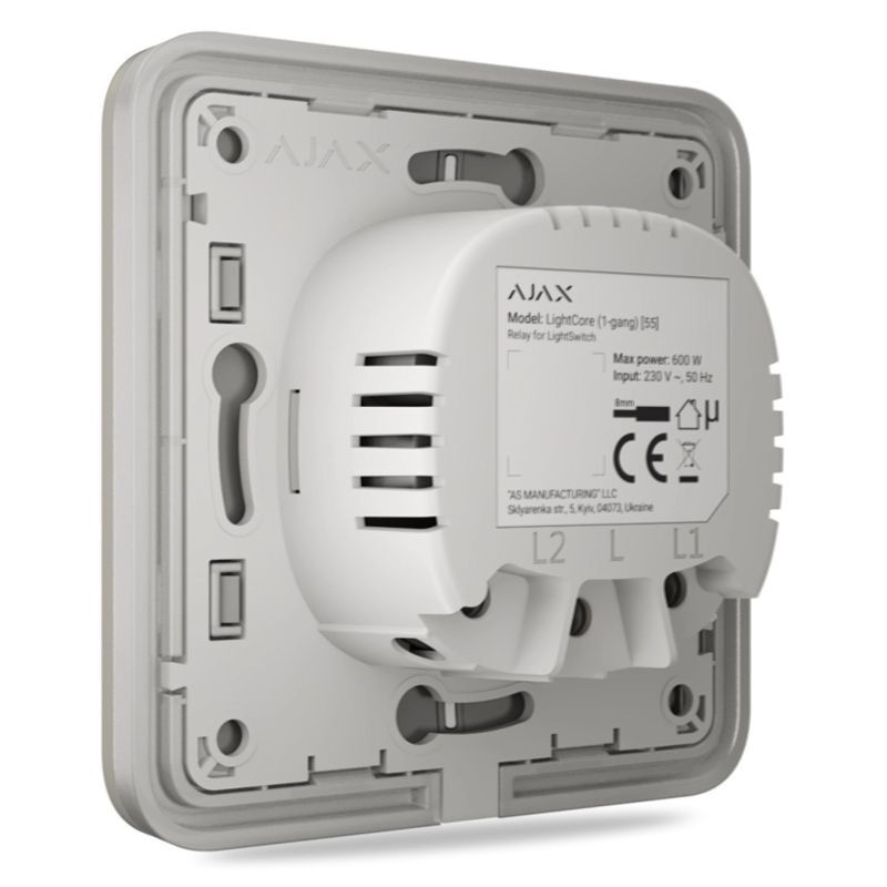 Ajax SoloButton (1-gang/2-way) oyster (46002)-Tlačítko pro LightSwitch (spínač řazení 1,6)