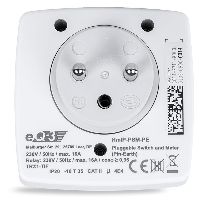 Spínaná zásuvka s měřením spotřeby - HmIP-PSM-PE