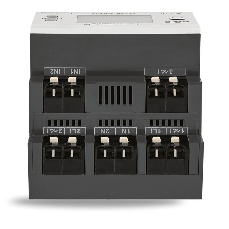 Stmívací akční člen s LCD - na DIN lištu, 3 kanály - HmIP-DRDI3
