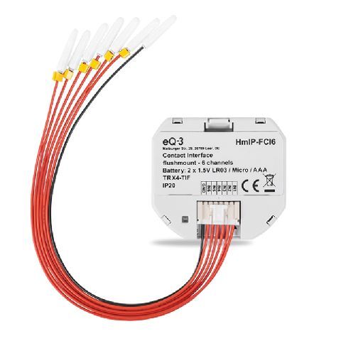 Univerzální kontaktní senzor - skrytá montáž, 6 kanálů - HmIP-FCI6