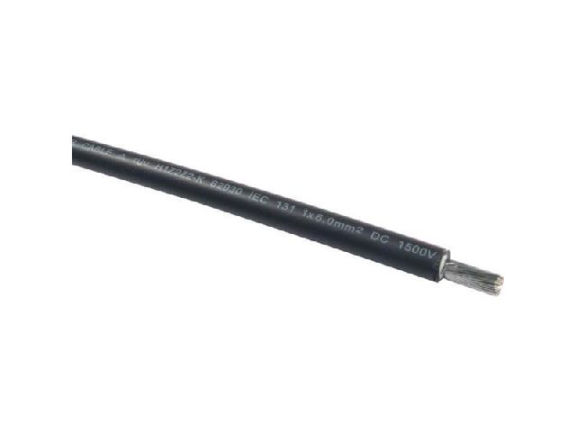 Solární kabel 6mm2, 1500V, černý