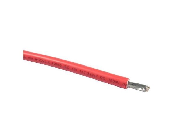 Solární kabel 10mm2, 1500V, červený