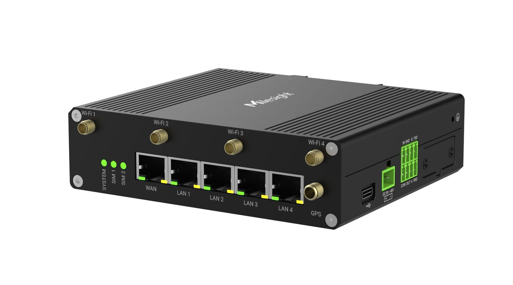 UR75-500GL-G-W 5G router, Wi-Fi, GPS, WAN + 4x LAN