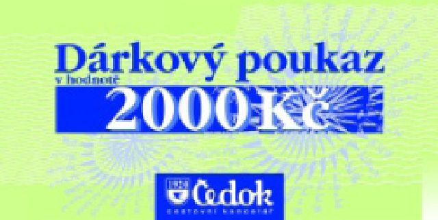 Dárkový poukaz Čedok 2000Kč