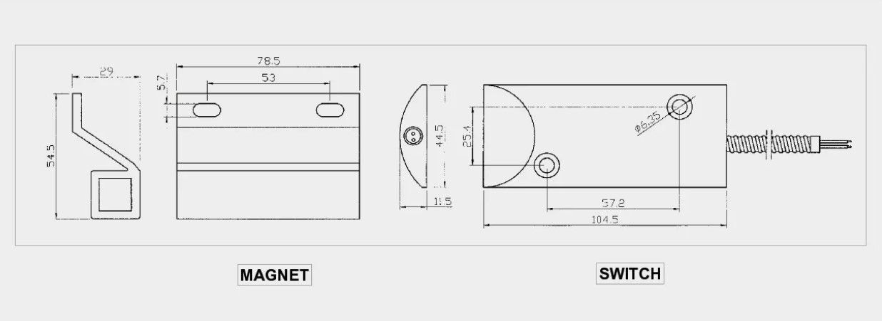 SP3013 Hard NO magnetic contact