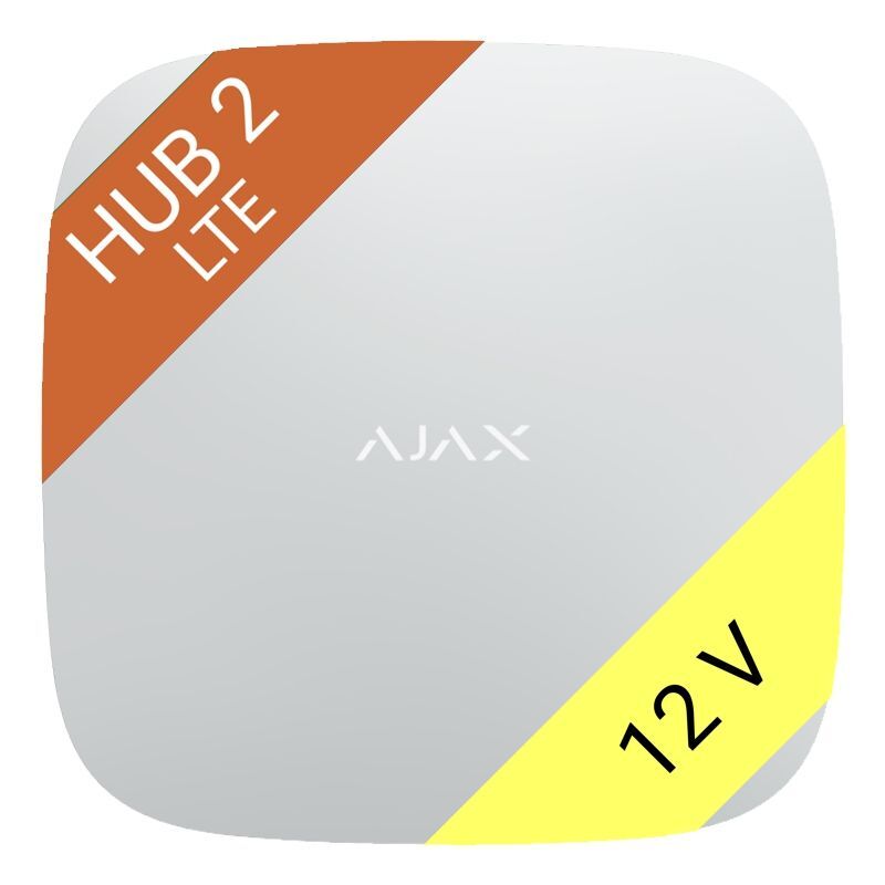 Ajax Hub 2 4G (8EU/ECG) ASP white 12V (38241_12V)