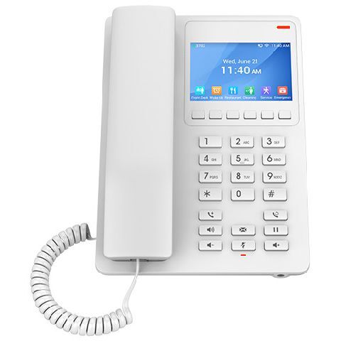 Grandstream GHP630W SIP WiFi hotelový telefon s displejem bílý