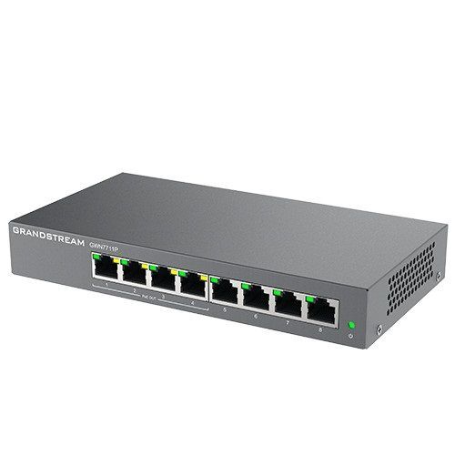 Grandstream GWN7711P Layer 2 Lite managed switch, 8 portů, 4x PoE/PoE+