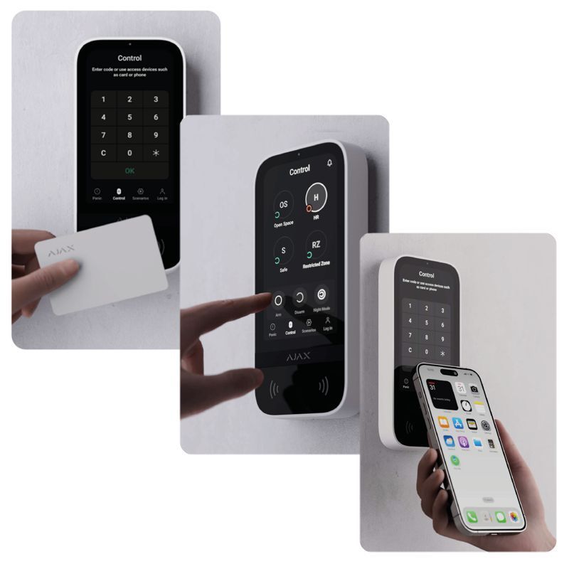 Ajax KeyPad TouchScreen Fibra  ASP black