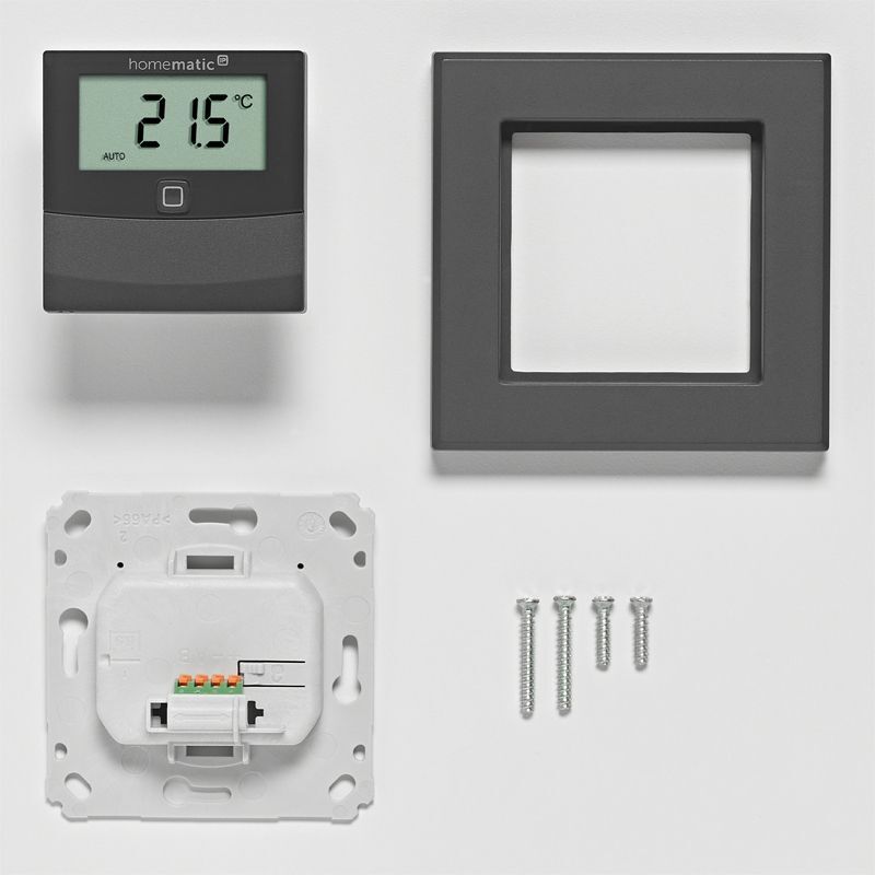 HmIPW-STHD-A Wired Temperature And Humidity Sensor With Display - Indoor, Anthracite