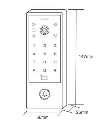 SYSAVC3 Interkom WiFi Tuya Key/EM Reader WG