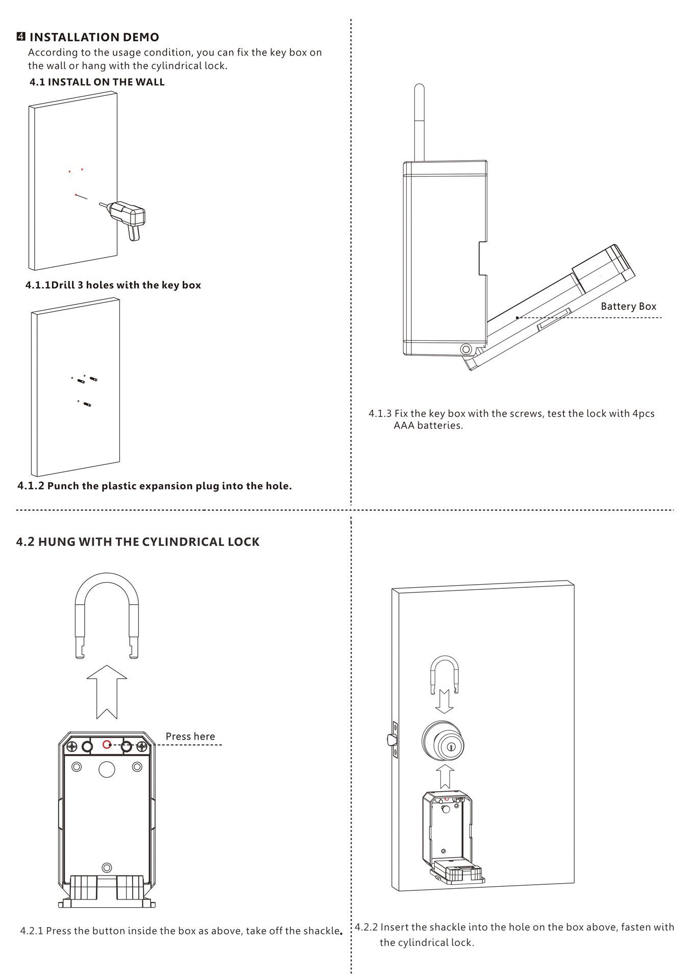 SYSAD3 Bluetooth Key box Tuya Finger/Key/EM 