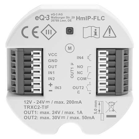 Homematic IP Universal Motorised Lock Controller - Flush Mounting - HmIP-FLC