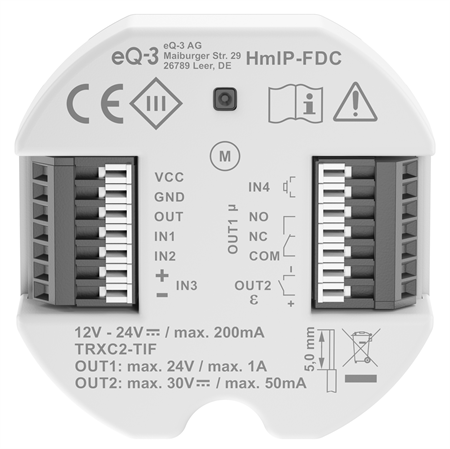 Homematic IP Universal Door Opener Controller - Flush Mounting - HmIP-FDC
