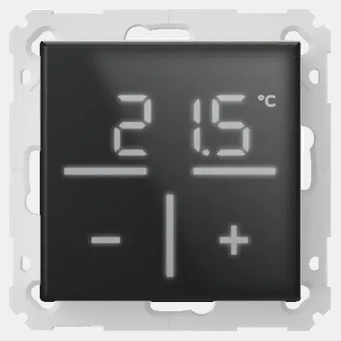 Homematic IP Glass Wall Thermostat, black - HmIP-WGT-A