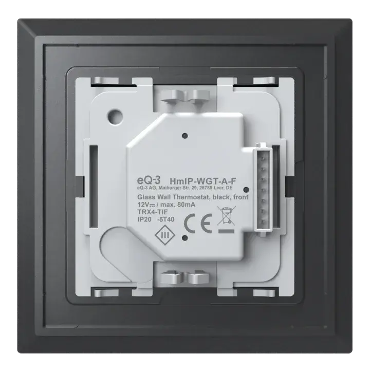 Homematic IP Glass Wall Thermostat, black - HmIP-WGT-A