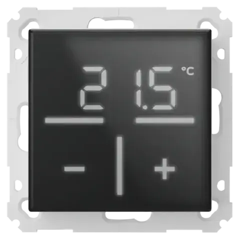 Homematic IP Glass Wall Thermostat with CO2 sensor, black - HmIP-WGTC-A