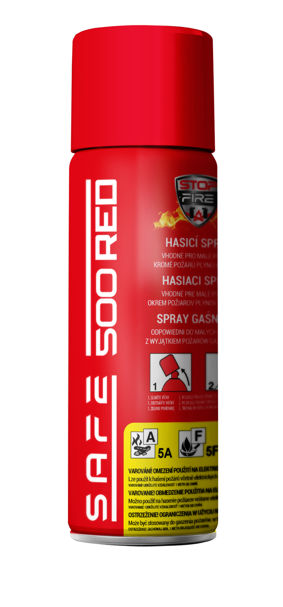 SET Fire extinguishing spray SAFE 500RED + holder SAFE 50F