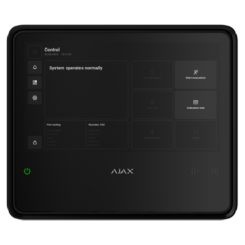 Ajax EN54 Fire Hub, black