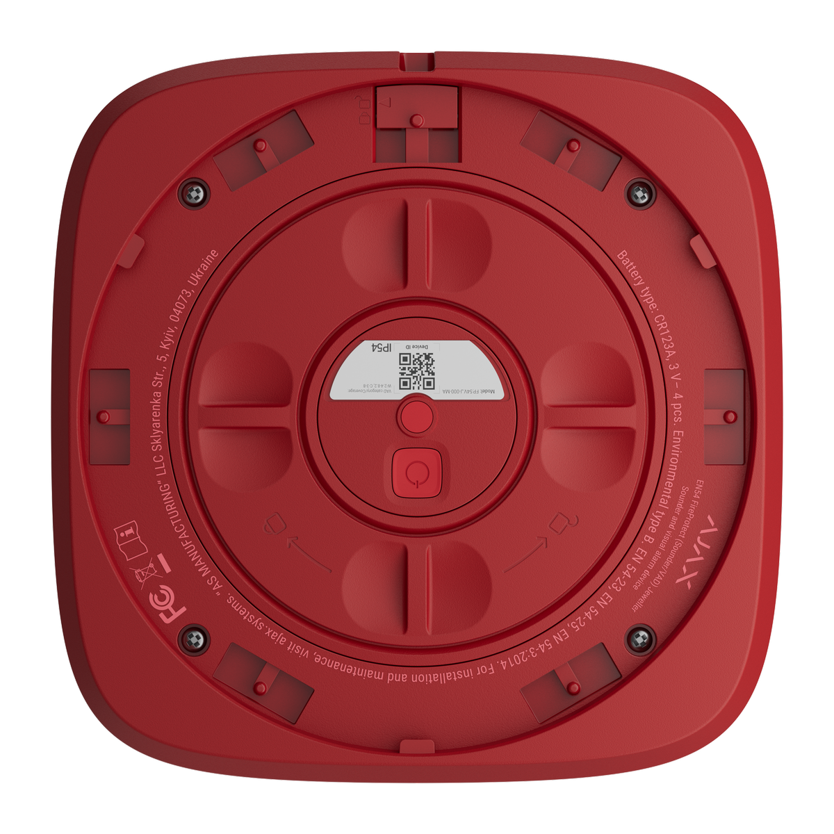 Ajax EN54 FireProtect (Sounder/VAD), red