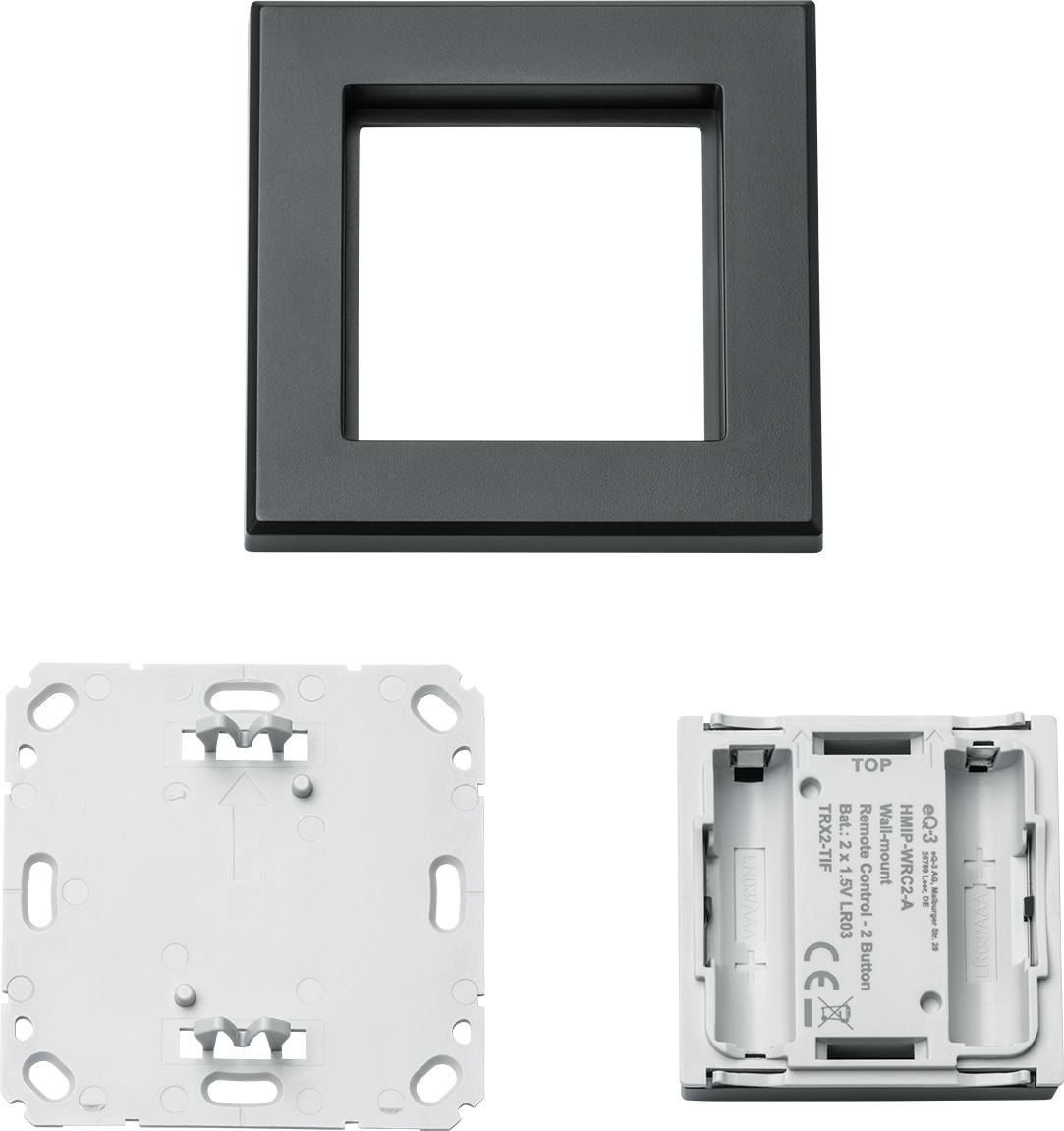 Homematic IP Wall-mount Remote Control – 2 buttons, anthracite - HmIP-WRC2-A-2