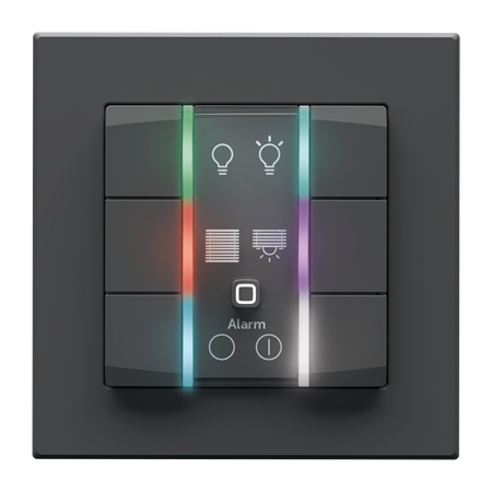 Homematic IP Wall-mounted Remote Control - 6 Buttons, 230 V, anthracite - HmIP-WRC6-230-A