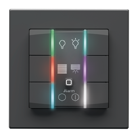Homematic IP Wall-mounted Remote Control - 6 Buttons, 230 V, anthracite - HmIP-WRC6-230-A