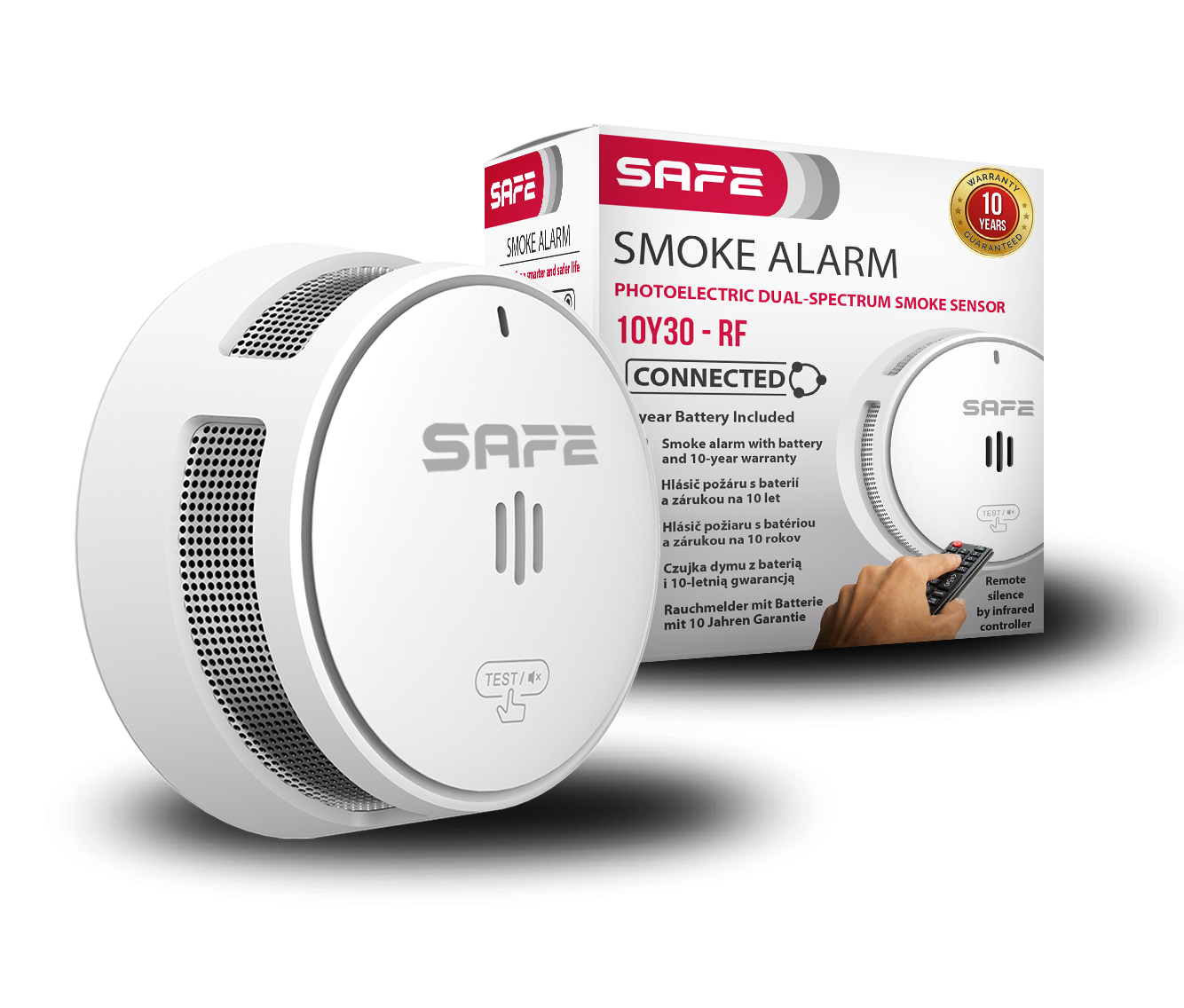 SET FIRE BASIC PLUS - 1x SAFE50HUB-WRF, 3x SAFE10Y30-RF