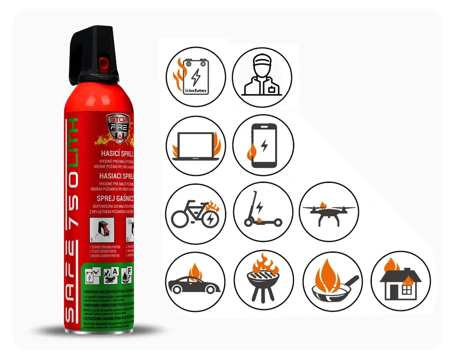 Fire Extinguishing Spray StopFire 750ml LITH -20C