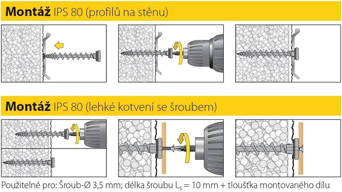 CELO IPS 80 Šroub do polystyrenu