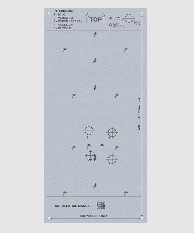 2N Retrofit Intercom Cover Plate – Střední (M)